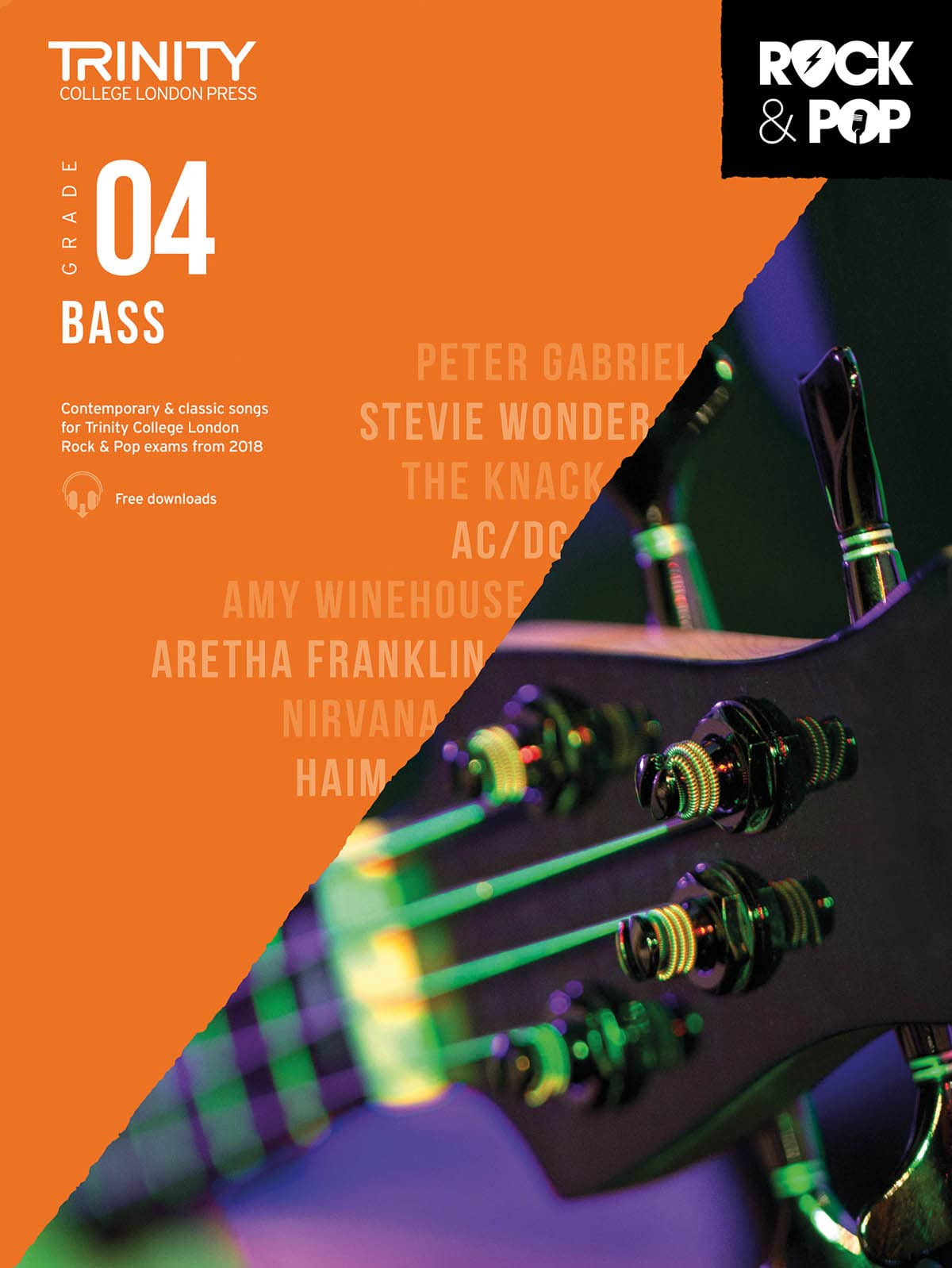 Trinity Examination Book Rock & Pop 2018 Bass Grade 4