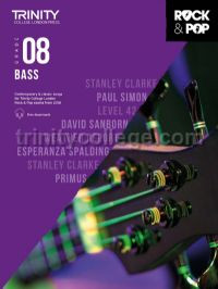 Trinity Examination Book Rock & Pop 2018 Bass Grade 8