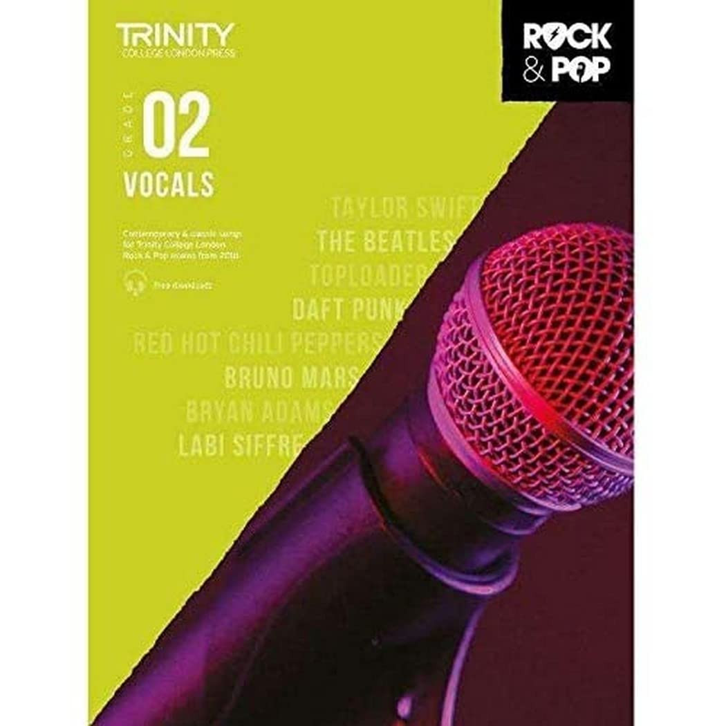 Trinity Examination Book Rock & Pop 2018 Vocals Grade 2