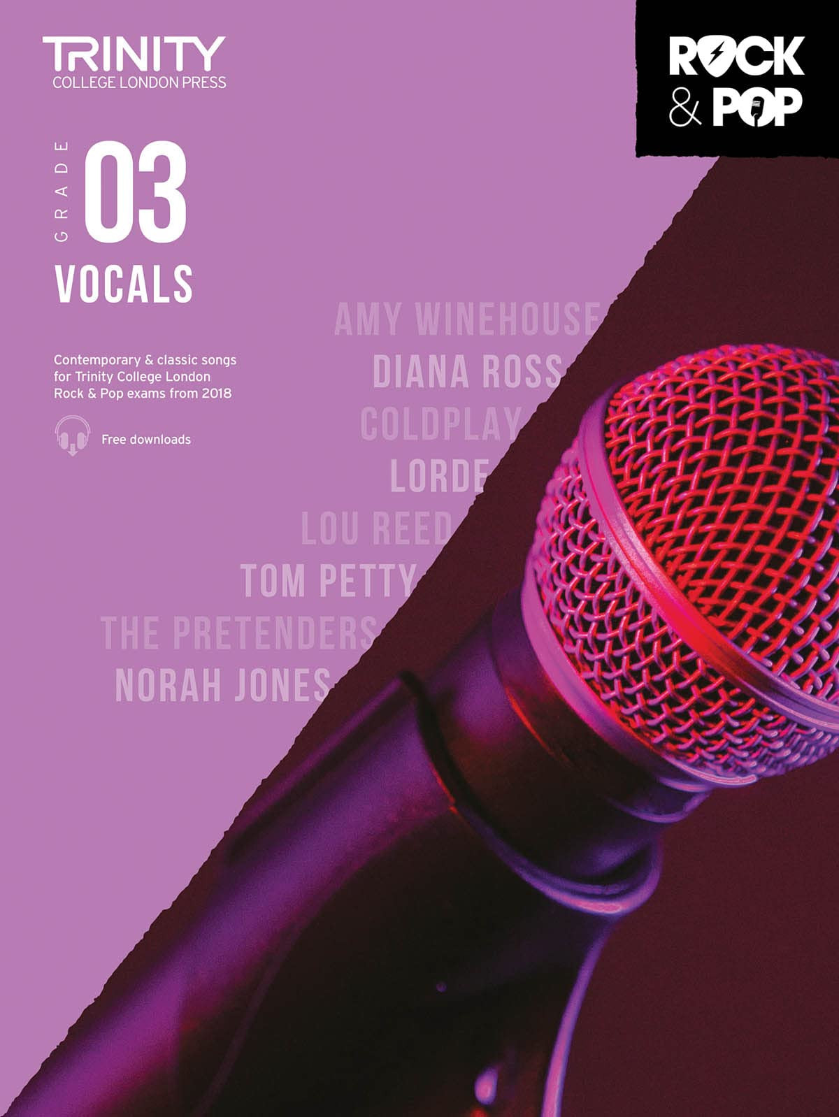 Trinity Examination Book Rock & Pop 2018 Vocals Grade 3