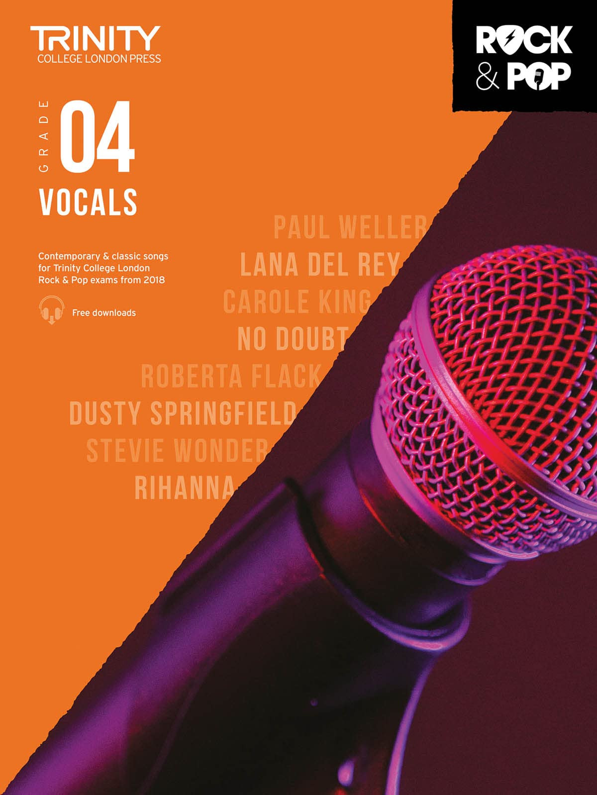 Trinity Examination Book Rock & Pop 2018 Vocals Grade 4
