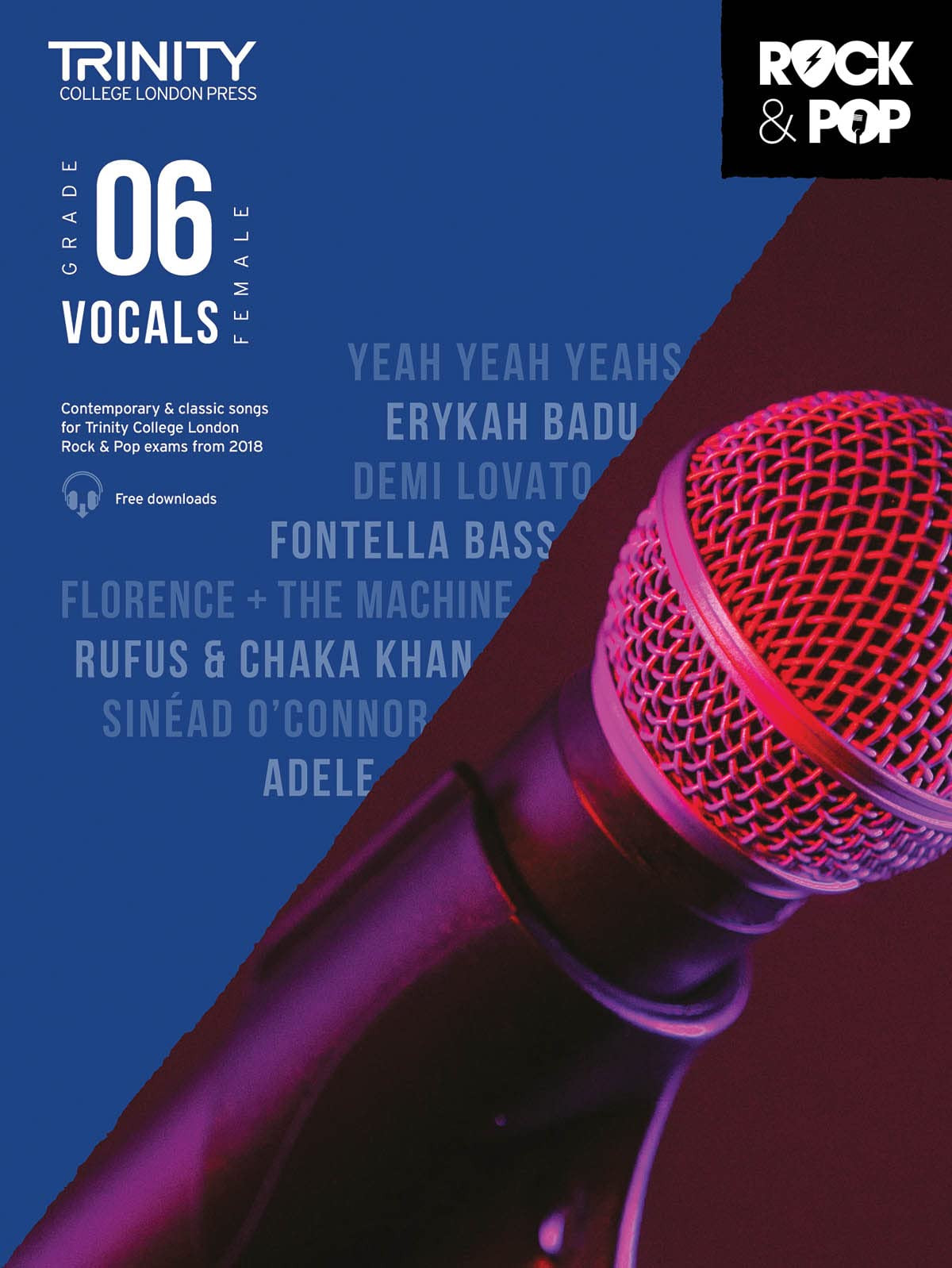 Trinity Examination Book Rock & Pop 2018 Vocals Grade 6 (Female Voice)