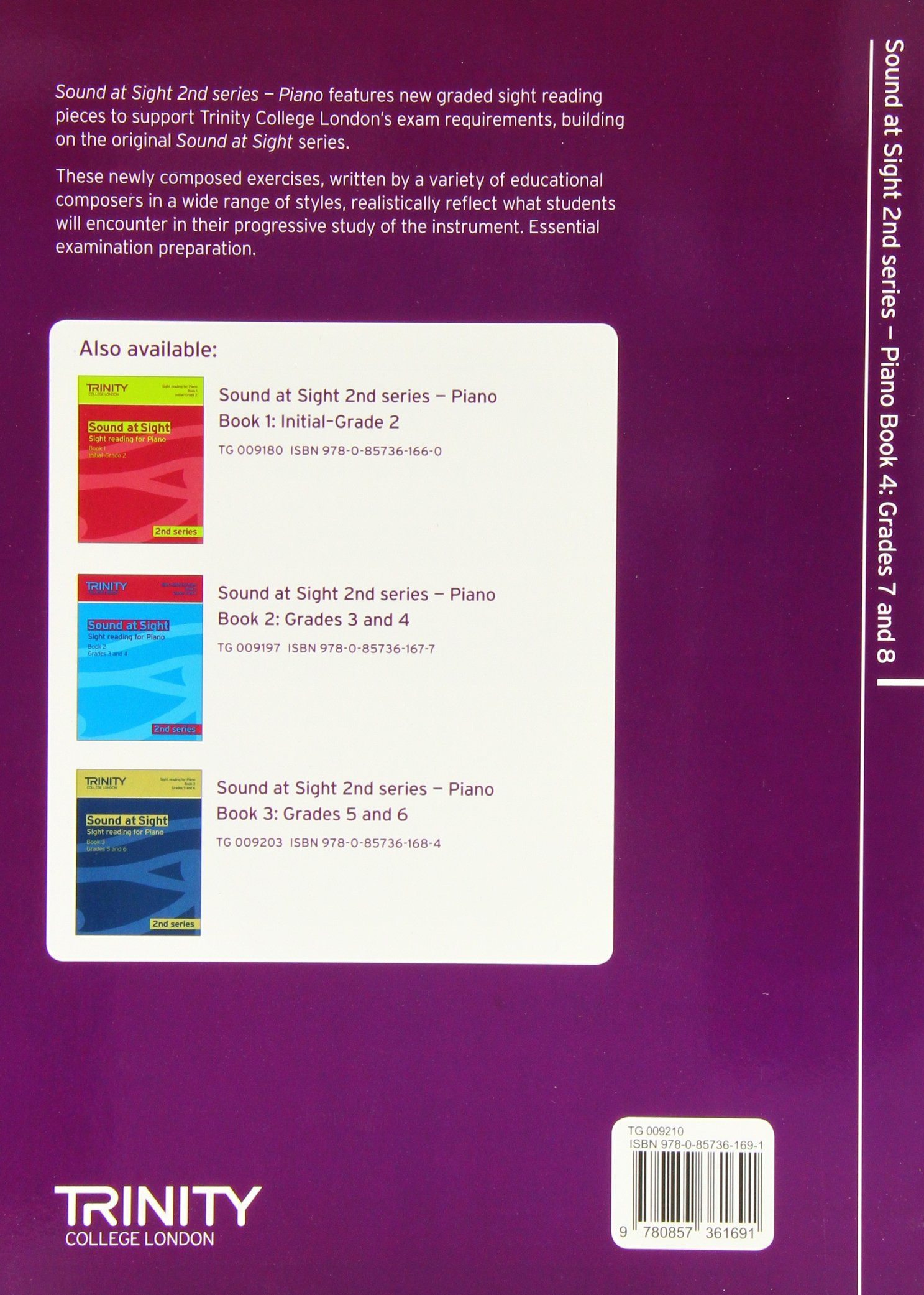 TCL Examination Book Sound at Sight - Piano, Book 4: Grade 7-8