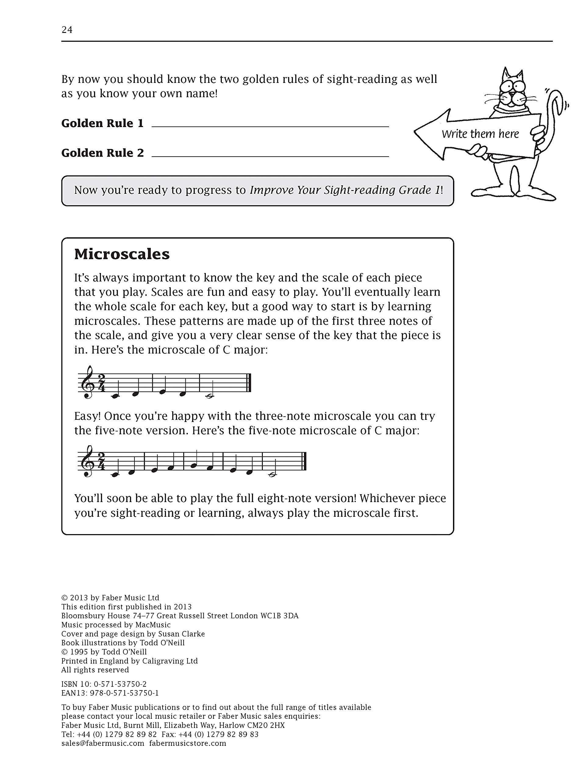 Improve your sight-reading Trinity Edition Piano Initial Grade (Piano Solo) - Exercise Book