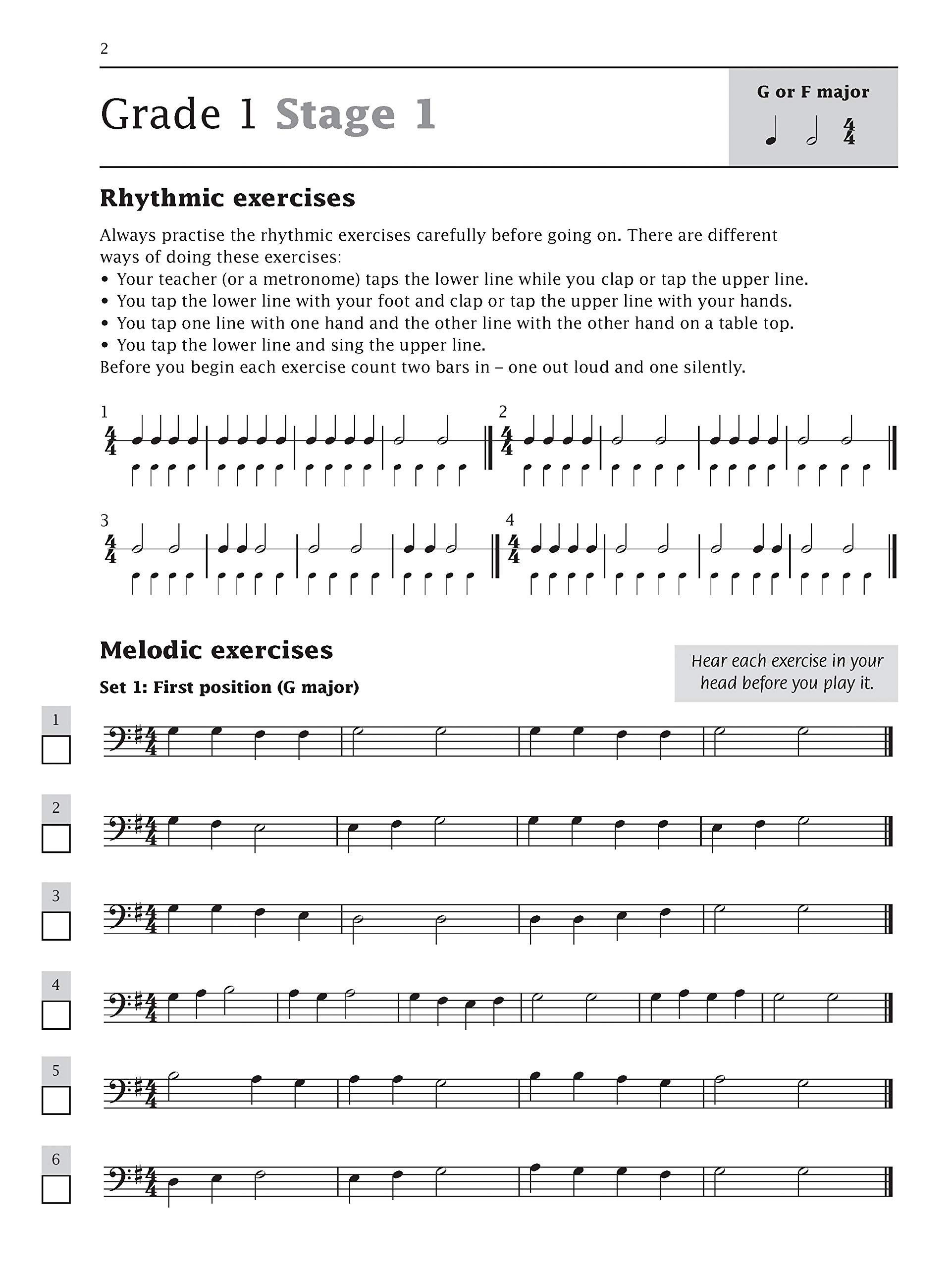 Improve your sight-reading Double Bass Grades 1-5 (Instrumental Solo) - Exercise Book