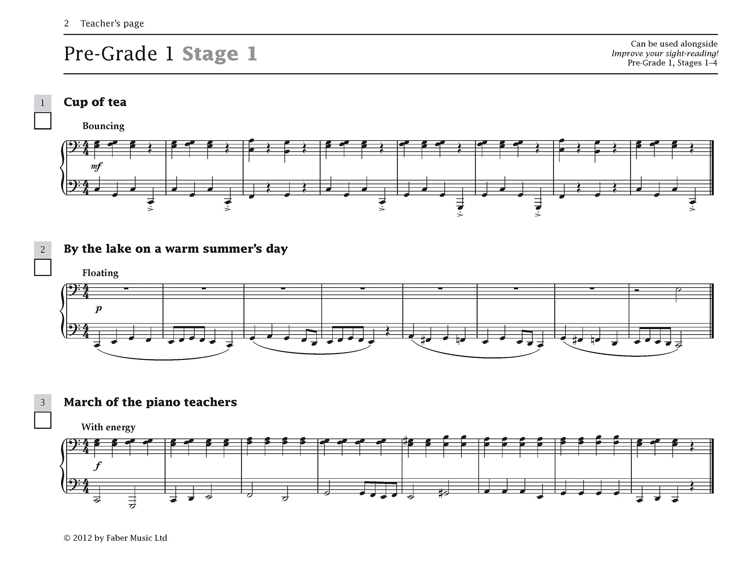 Improve your sight-reading Piano Duets Grades 0-1 (Piano Duet) - Exercise Book