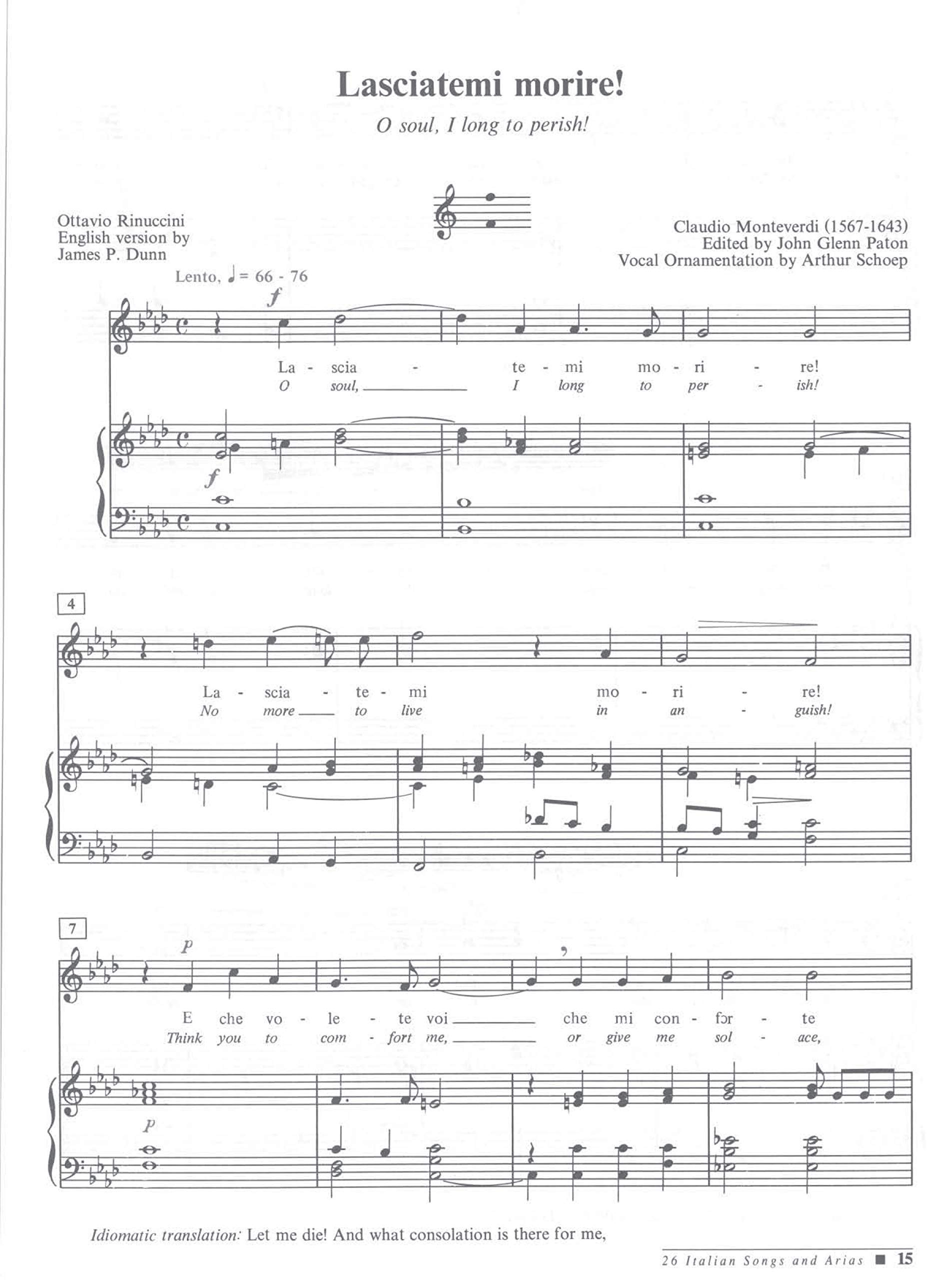 26 Italian Songs and Arias: Medium High Voice, Book - Repertoire Books