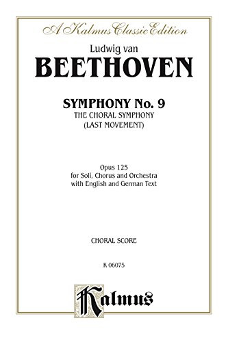 Beethoven  LV Symphony No. 9 (The Choral Symphony - Last Movement, Opus 125) Repertoire Books