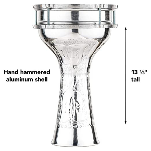 MEINL DARBUKA HAND-HAMMERED,7.25''(18.4cm)X13.33''(33.9cm)-HE-113