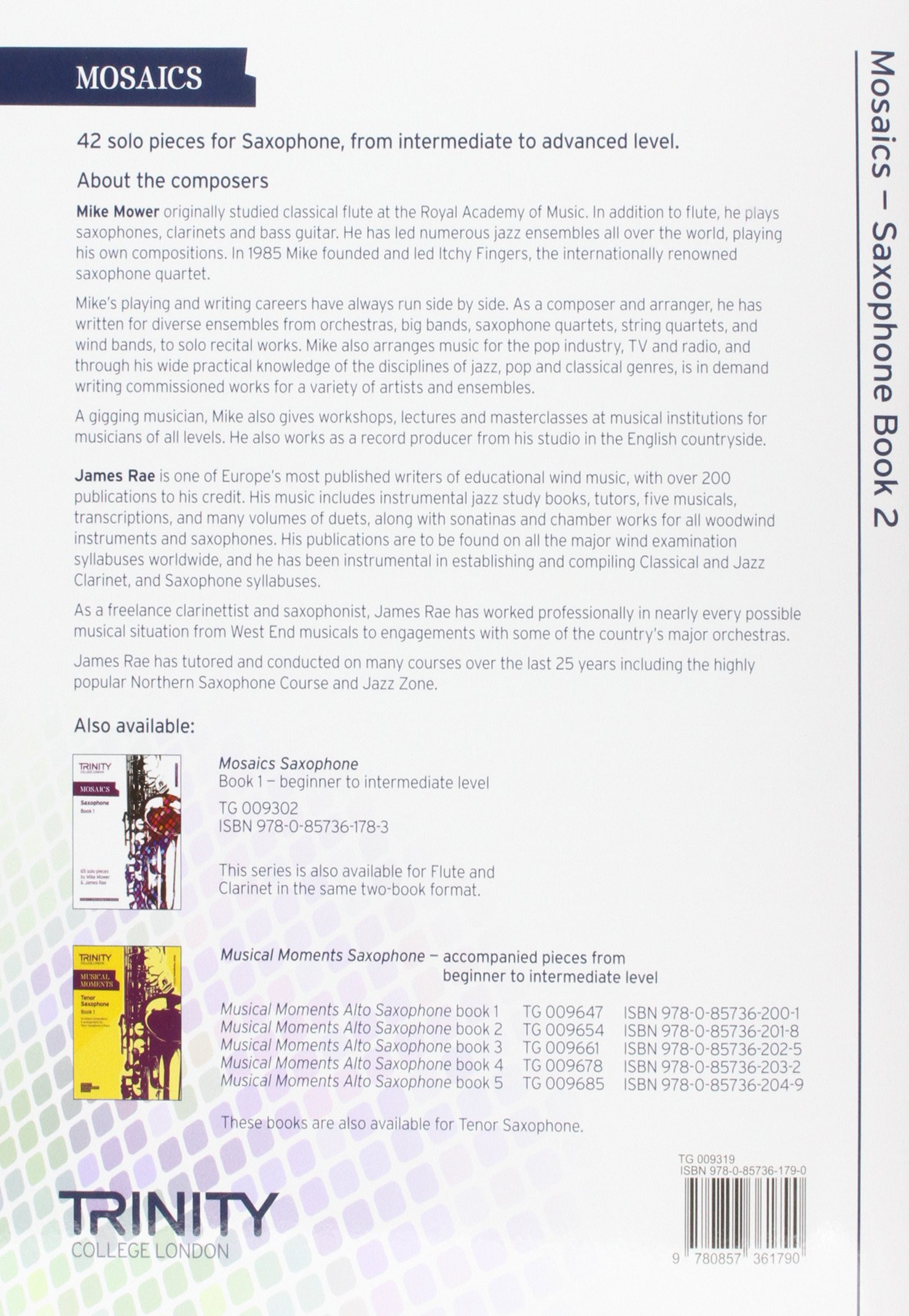 TCL Mosaics  saxophone book 2 Song Book