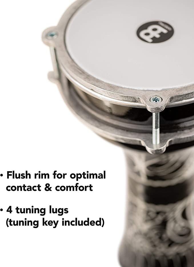 MEINL DARBUKA HAND ENGRAVED BLACK (6 1/2* 12 3/4)-HE122