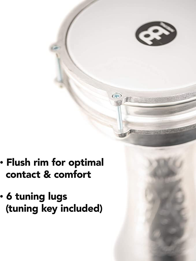 MEINL DARBUKA HAND HAMMERED WITH BUILTS  (8 1/4 * 16)-HE315