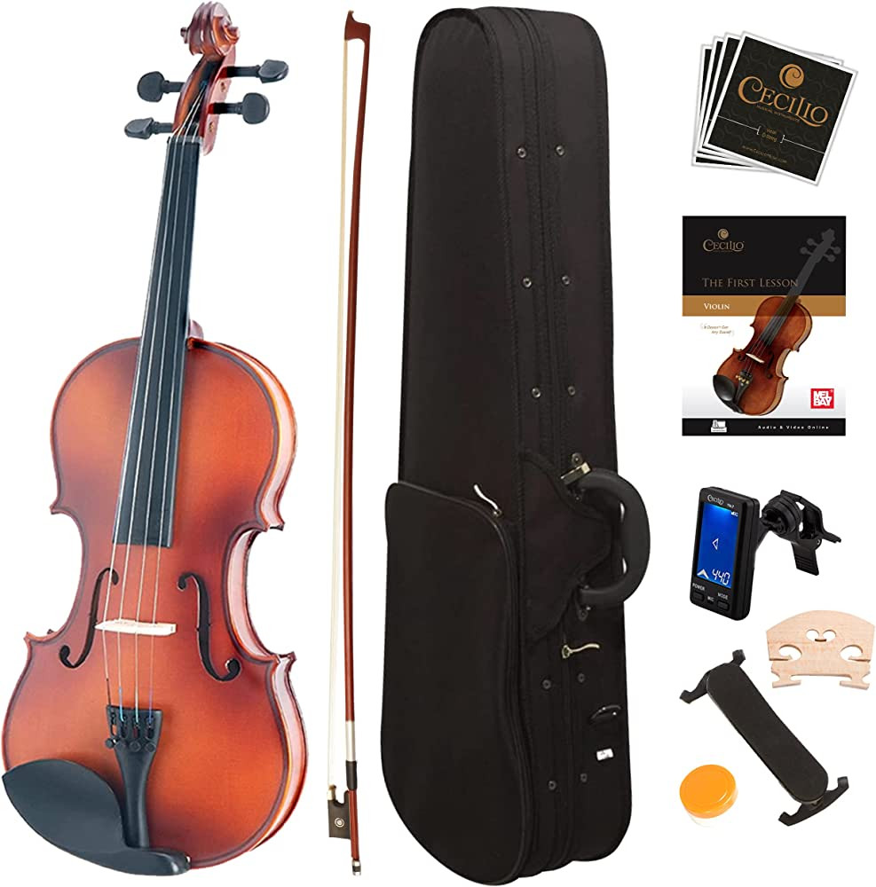 Score Viollin MV200-1 4/4 Size Flamed Violin with bow and case