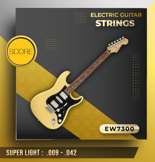 Score Electric Guitar String Set EW7300 009- 042