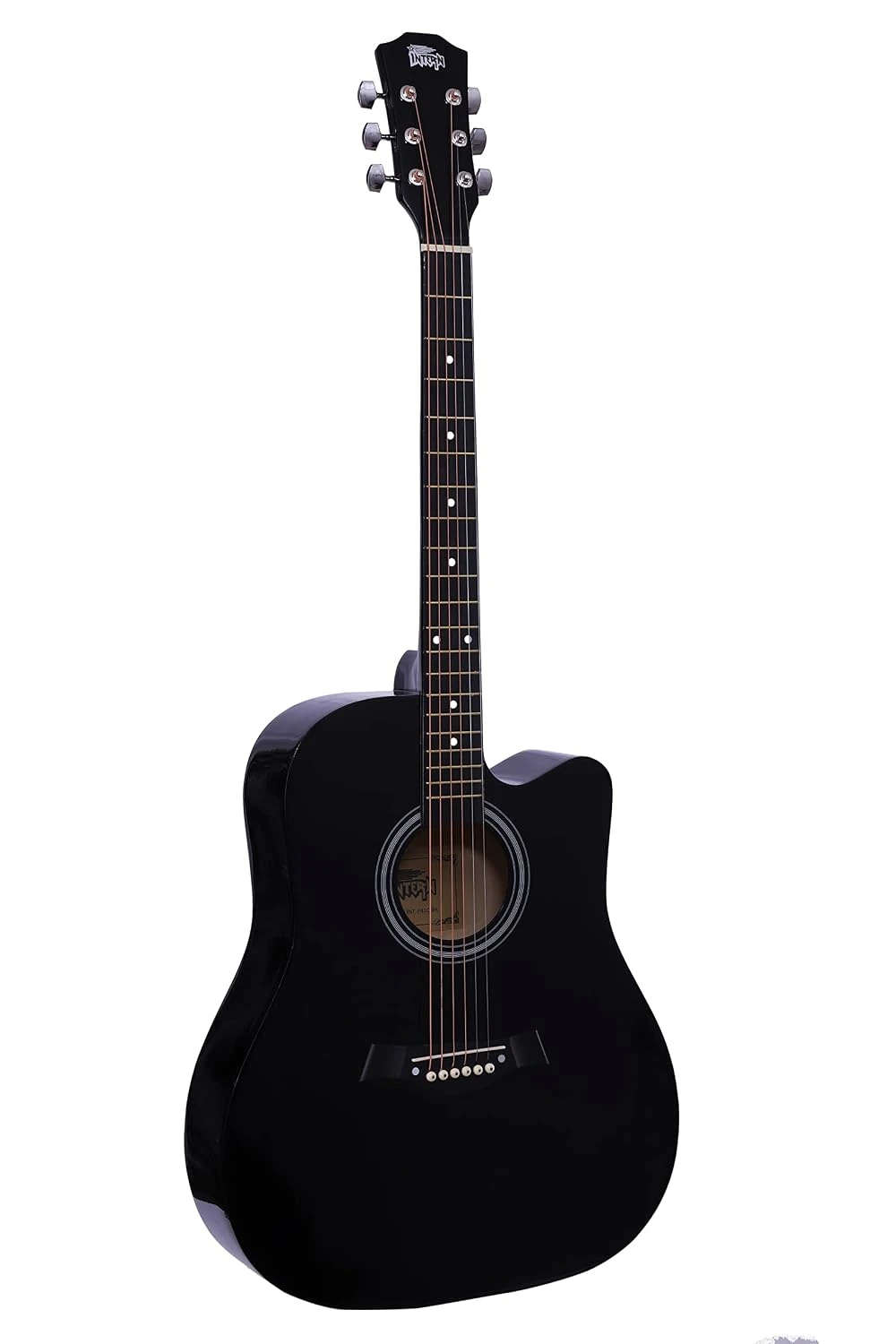 Intern 41 Inch Acoustic Cutaway Guitar with Truss Rod - Black Kit