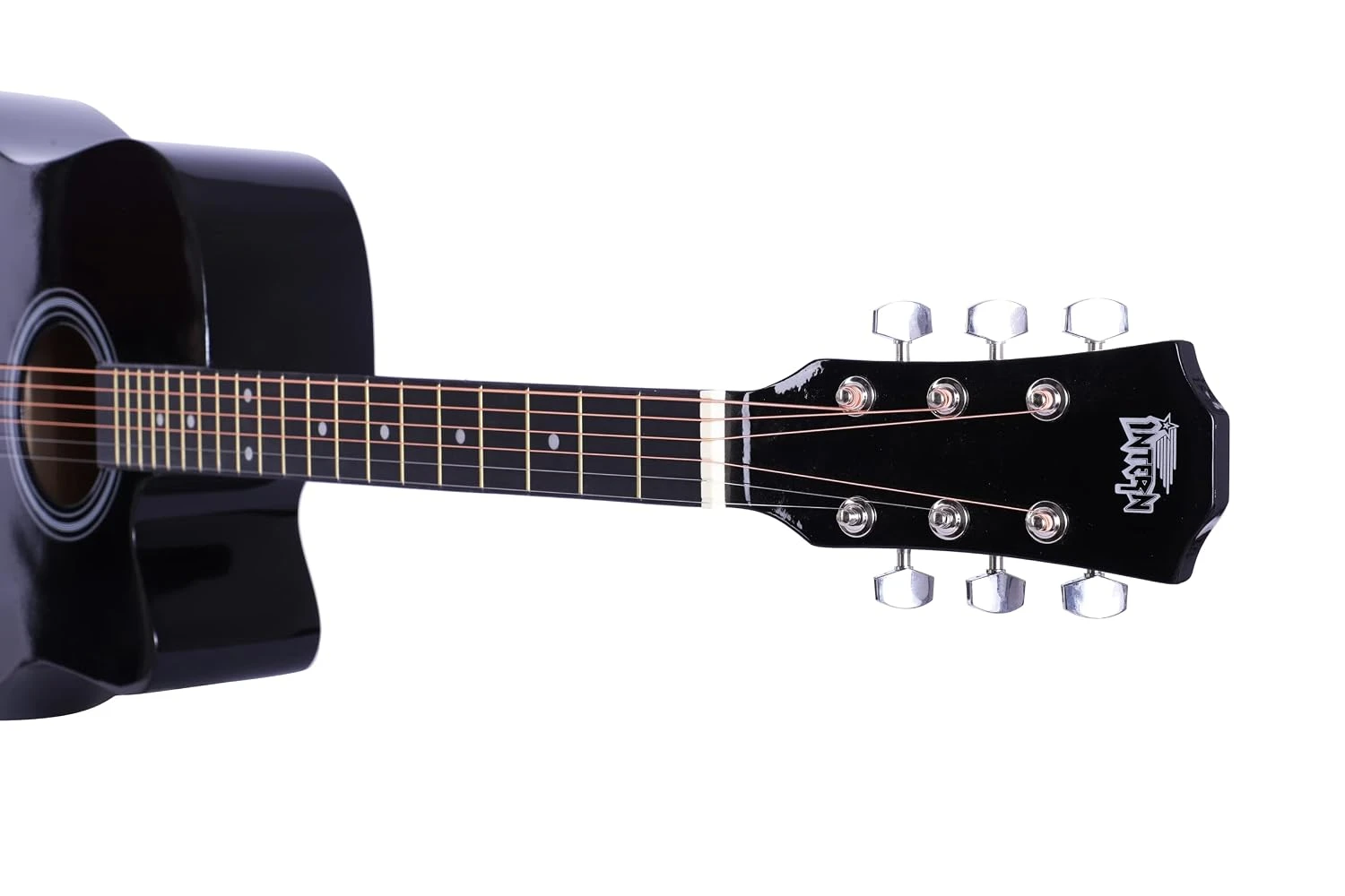 Intern 41 Inch Acoustic Cutaway Guitar with Truss Rod - Black Kit