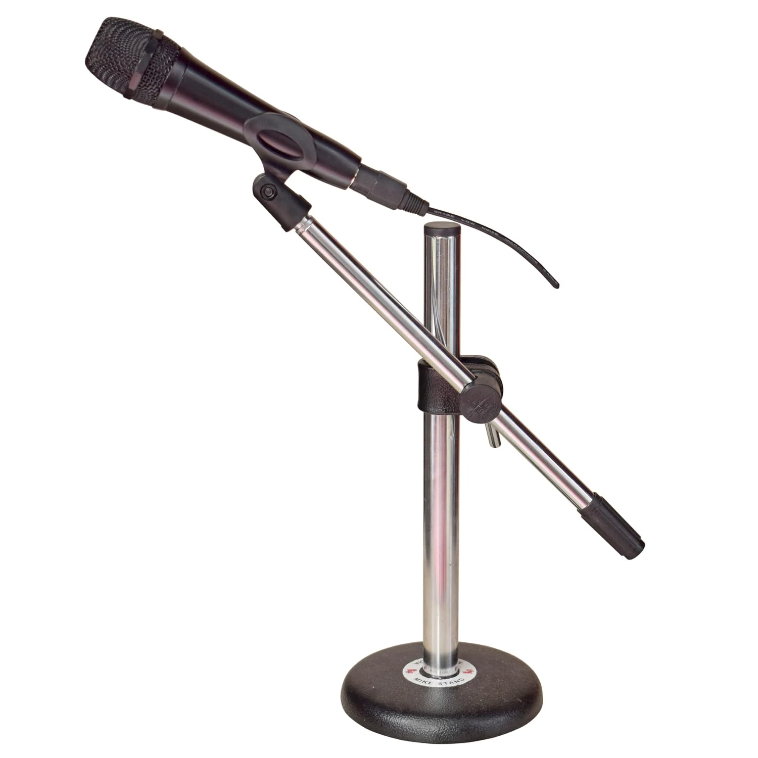 KH Table/Floor Microphone Stand - 15 Inch Black Round Base