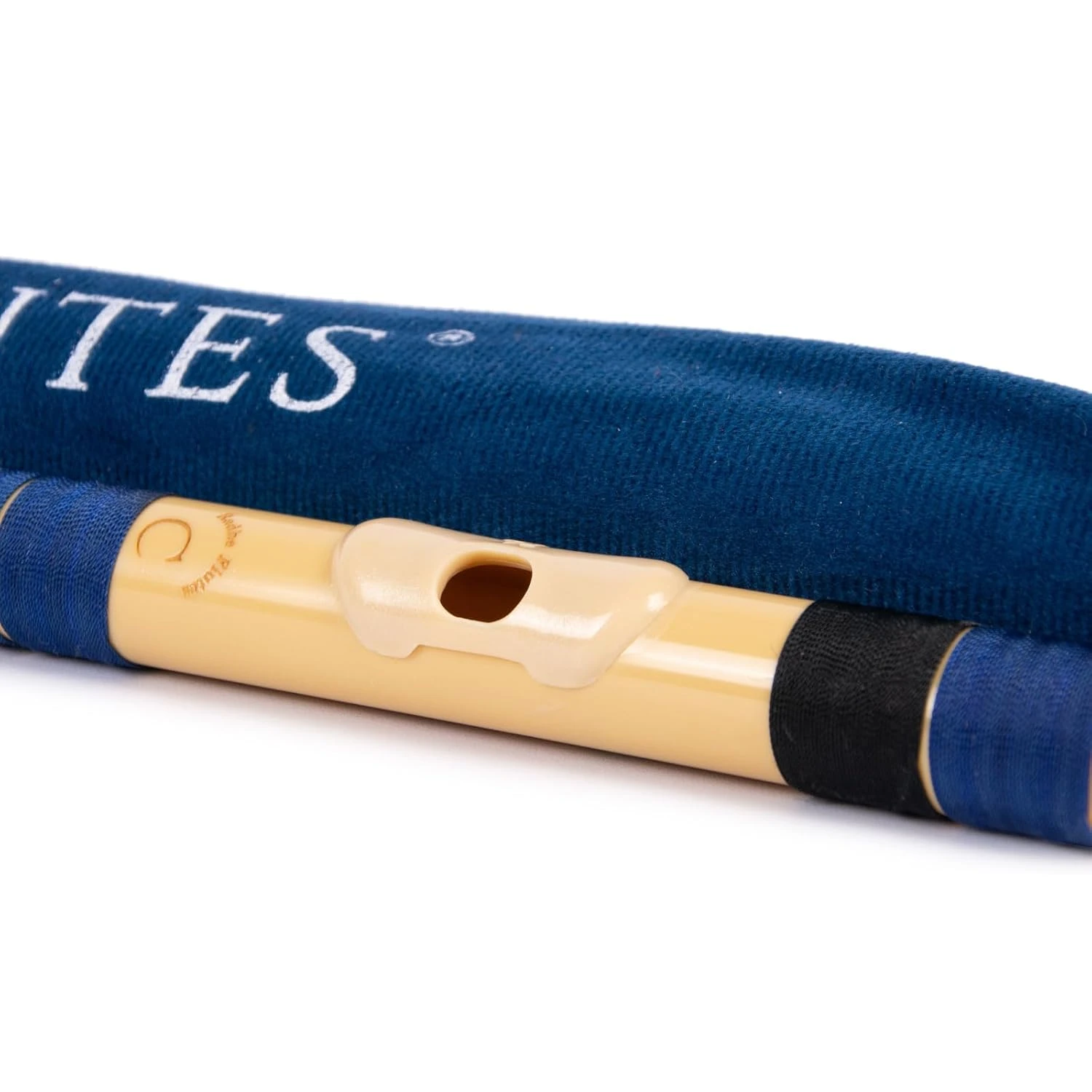 Radhe Flutes PVC Fiber C Natural Bansuri - Dark Blue & Black Threads + Free Course