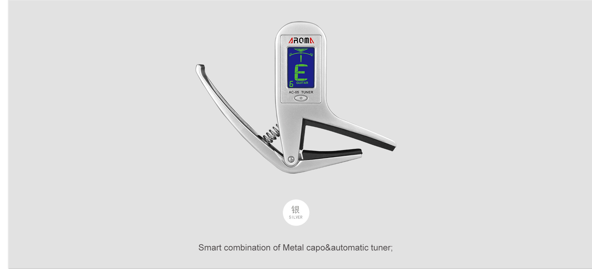 Aroma AC 05 Metal Capo Chromatics Tuner