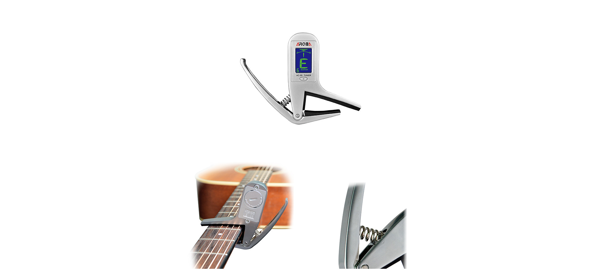 Aroma AC 05 Metal Capo Chromatics Tuner