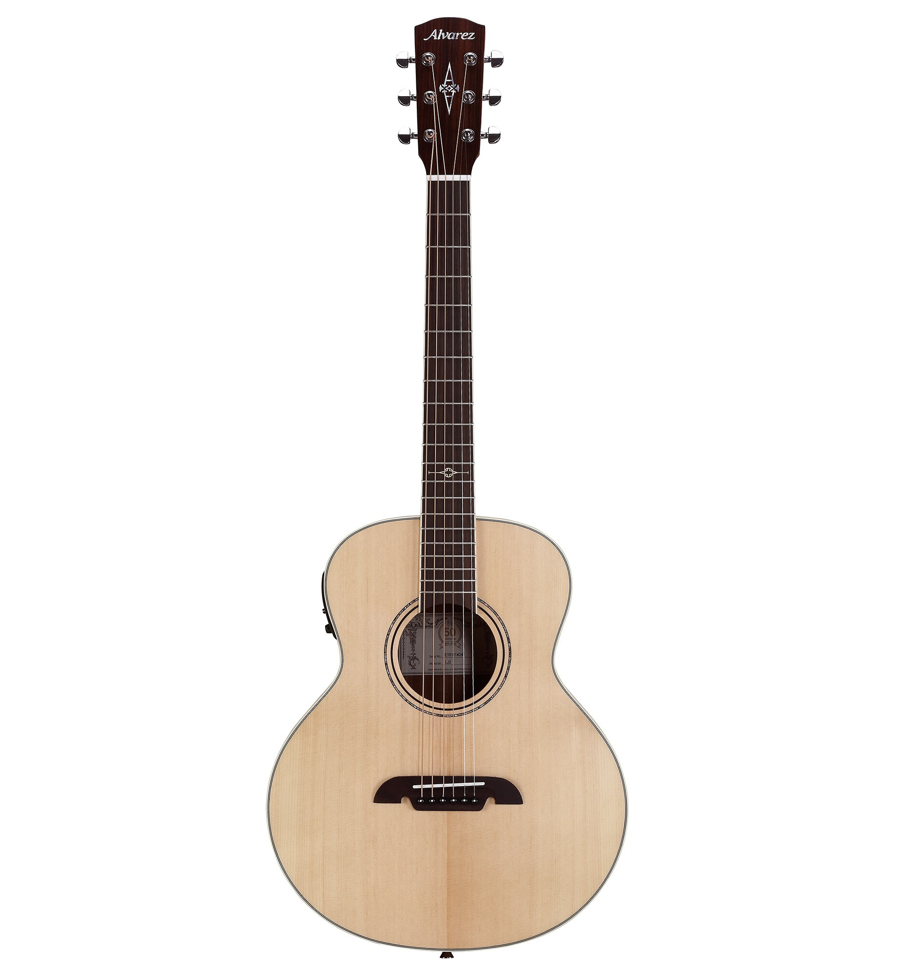 Alvarez LJ2E Travel Artist Little Jumbo w-deluxe Gig Bag EQ with Righton Strap Acoustic Guitar