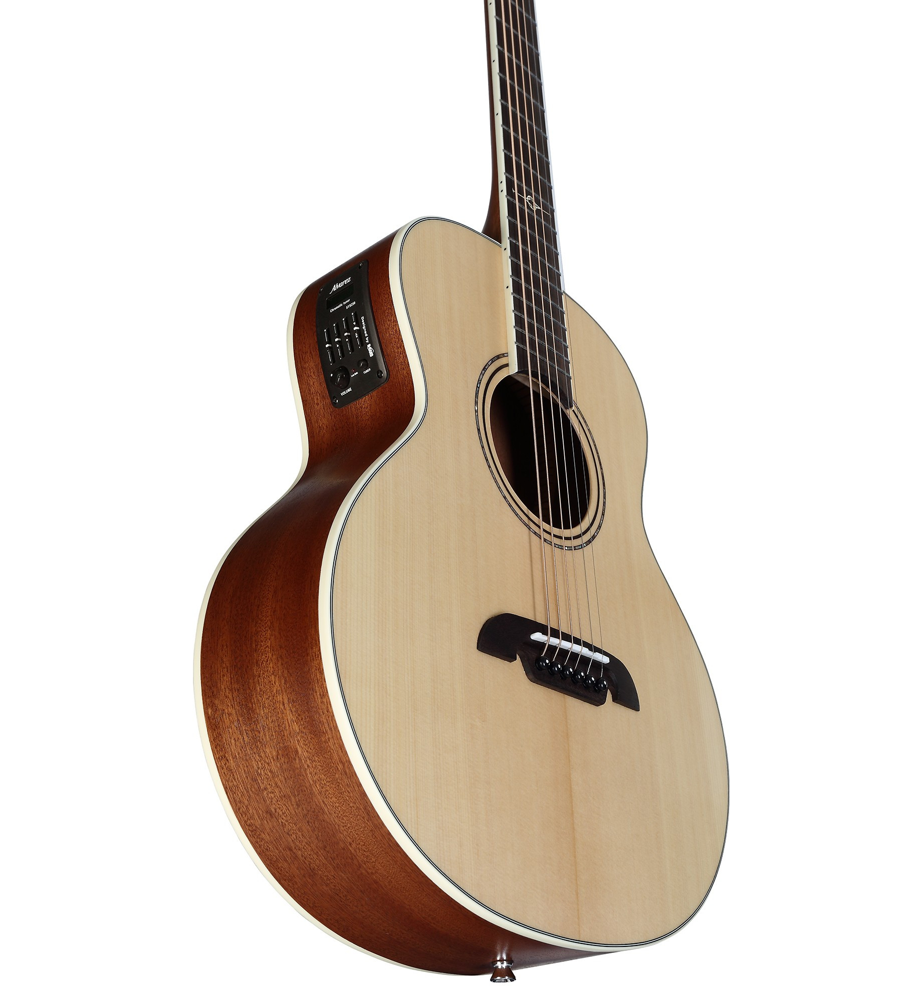 Alvarez LJ2E Travel Artist Little Jumbo w-deluxe Gig Bag EQ with Righton Strap Acoustic Guitar