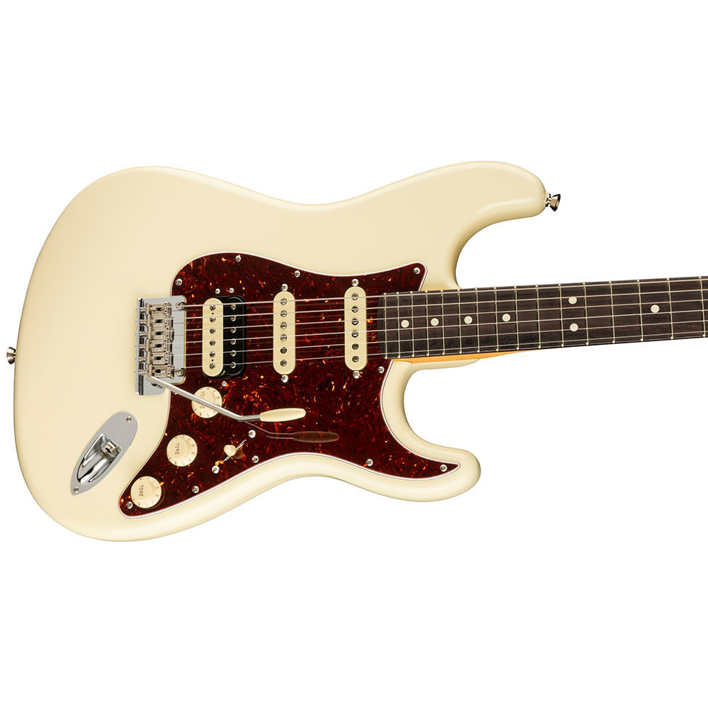 Fender 0113910705 AM Pro II Strat HSS Olympic White Electric Guitar