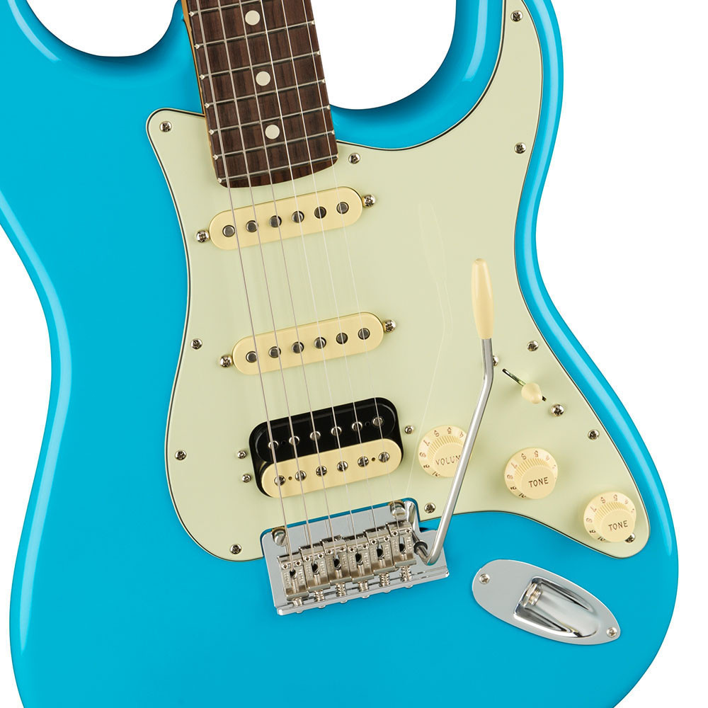 Fender 0113910719 AM Pro II Strat HSS Miami Blue Electric Guitar