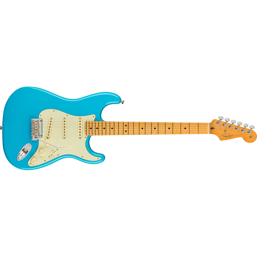 Fender 0113902719 AM Pro II Strat Maple Miami Blue Electric Guitar