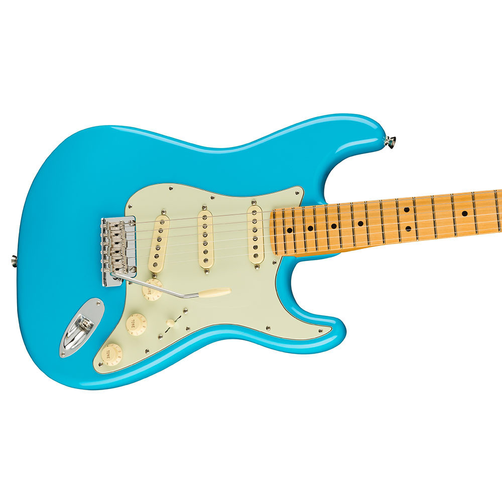 Fender 0113902719 AM Pro II Strat Maple Miami Blue Electric Guitar