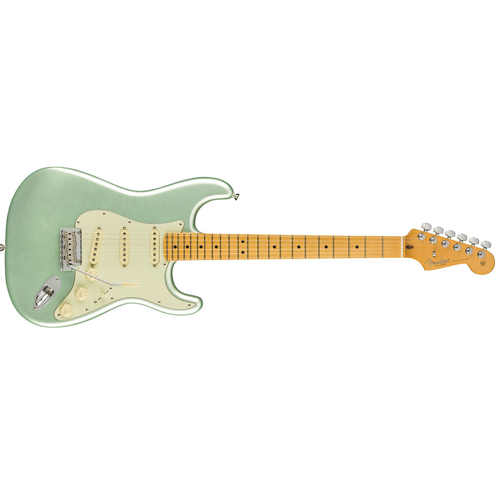 Fender 0113902718 AM Pro II Strat Maple Mystic Surf Green Electric Guitar