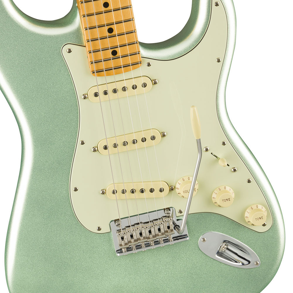 Fender 0113902718 AM Pro II Strat Maple Mystic Surf Green Electric Guitar