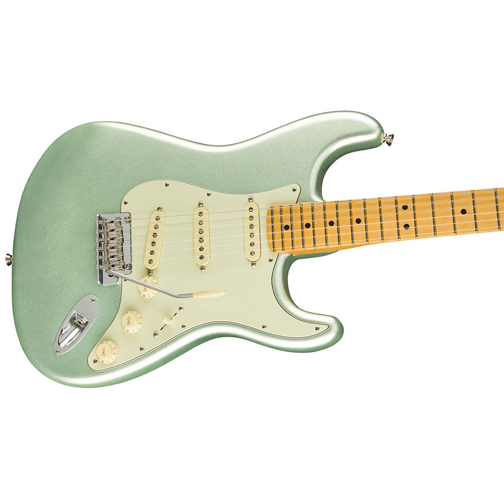 Fender 0113902718 AM Pro II Strat Maple Mystic Surf Green Electric Guitar