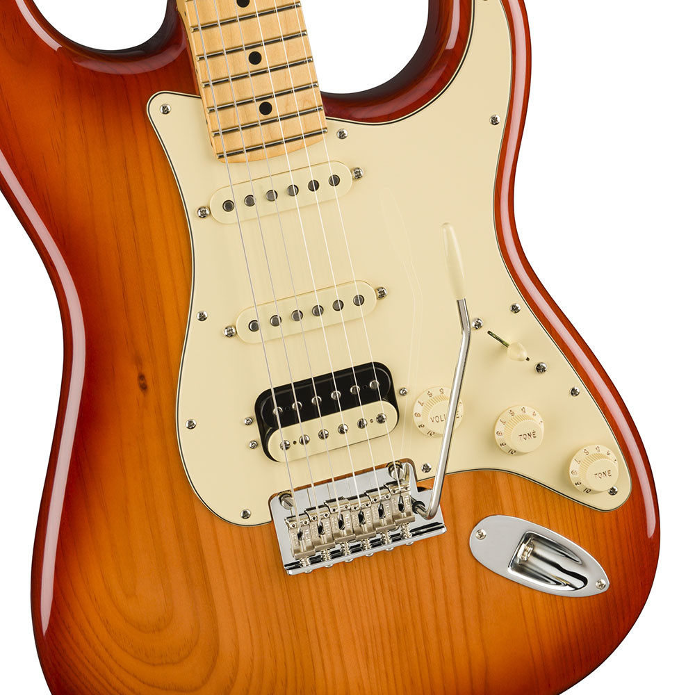 Fender 0113912747 AM Pro II Strat HSS Maple Sienna Sunburst Electric Guitar