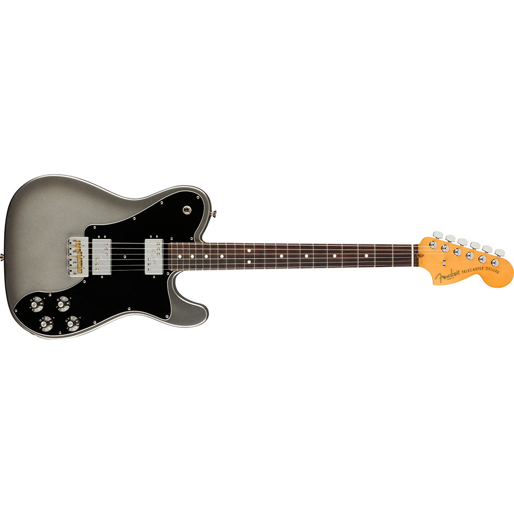 Fender 0113960755 AM Pro II Tele Deluxe Rosewood Mercury Electric Guitar