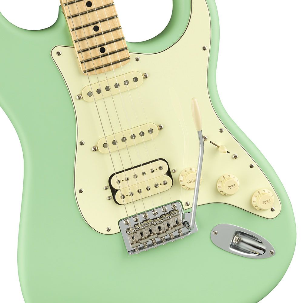 Fender 0114922357 AM Performer Strat HSS Maple Satin Surf Green Electric Guitar