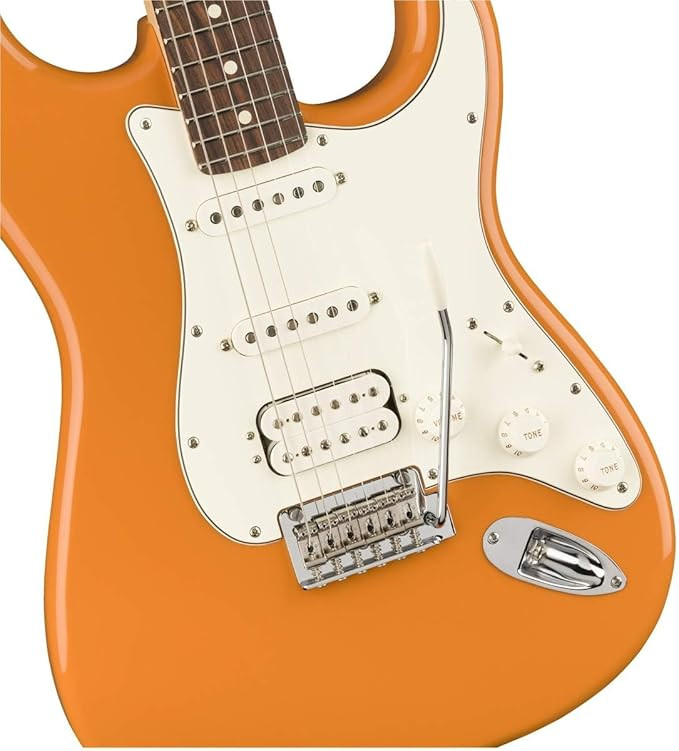 Fender 0144523582 Player Strat HSS Pau Ferro Capri Orange Electric Guitar