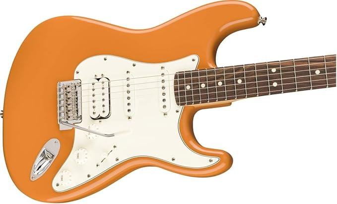Fender 0144523582 Player Strat HSS Pau Ferro Capri Orange Electric Guitar