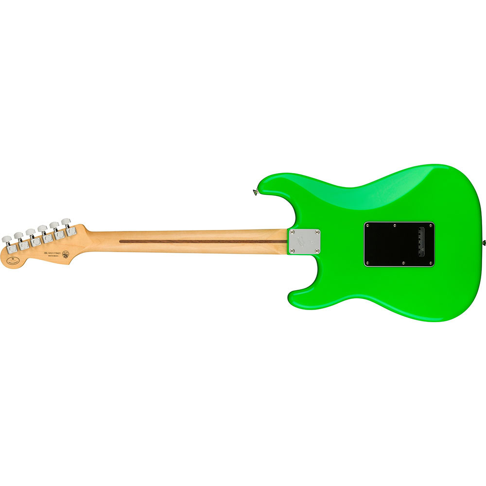 Fender 0144612533 Player Strat LTD Ebony Neon Green Electric Guitar