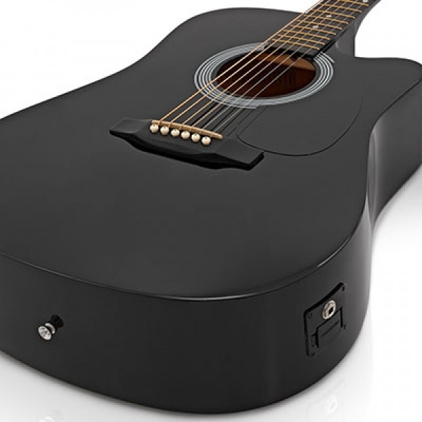 Fender 0930307006 Cutaway Electronics SA-105CE Black Acoustic Guitar