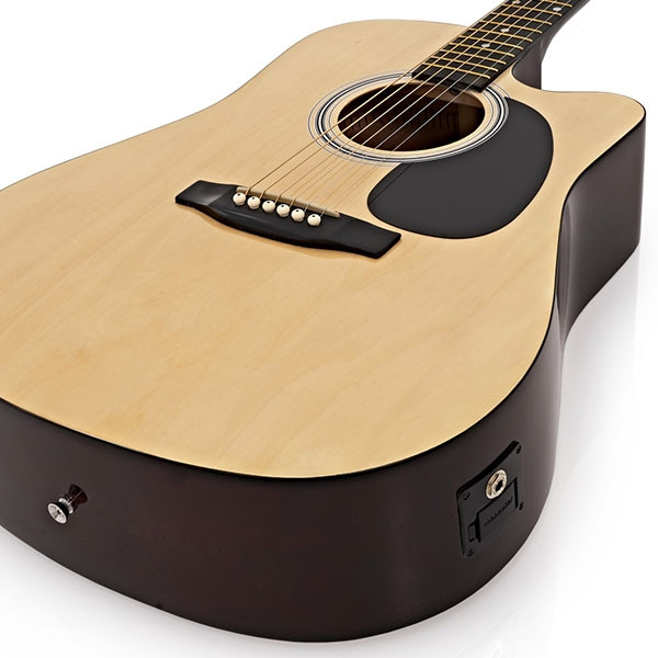Fender 0930307021 Cutaway Electronics SA-105CE Natural Acoustic Guitar