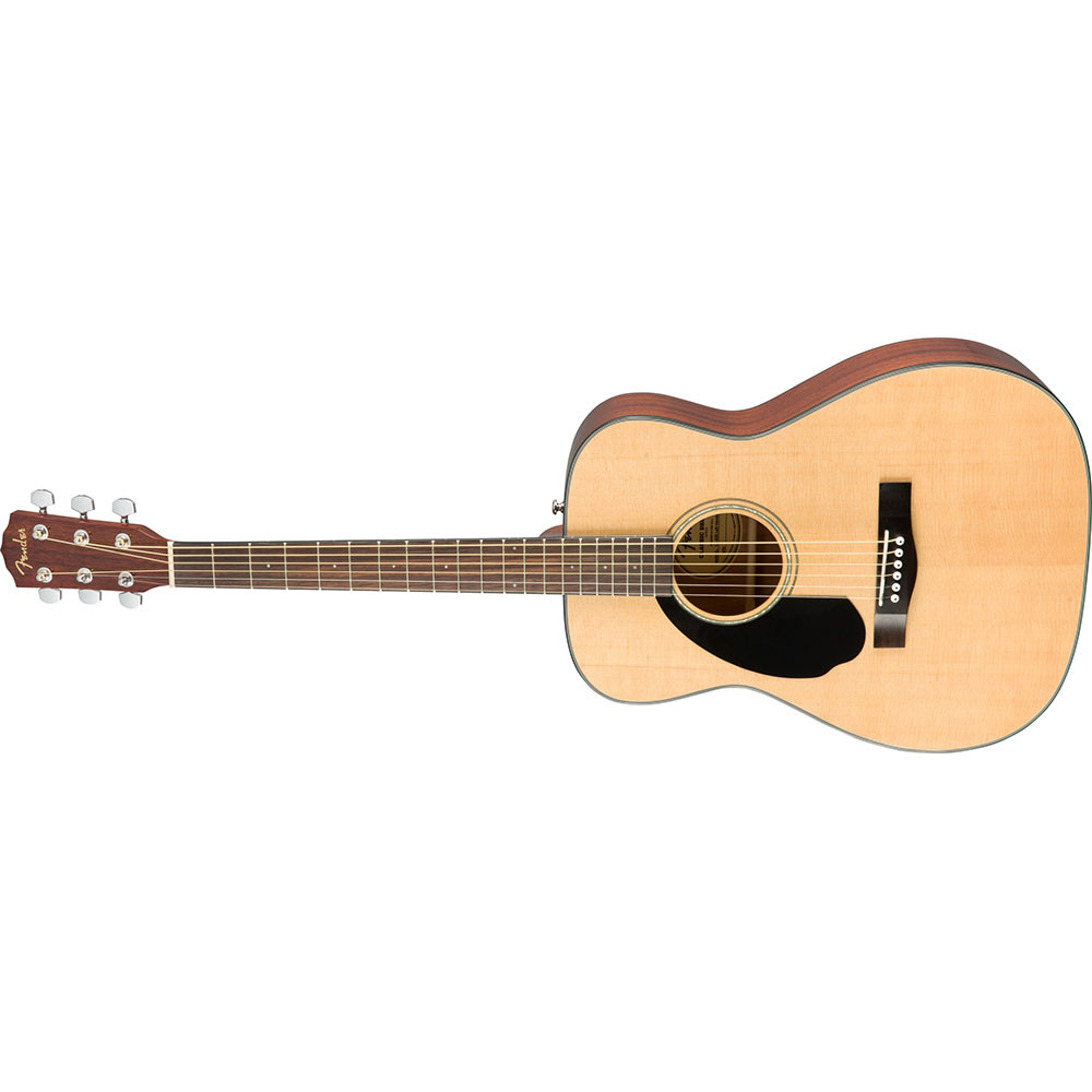 Fender 0970115021 Dreadnought Solid CD60S Natural Lefty Acoustic Guitar
