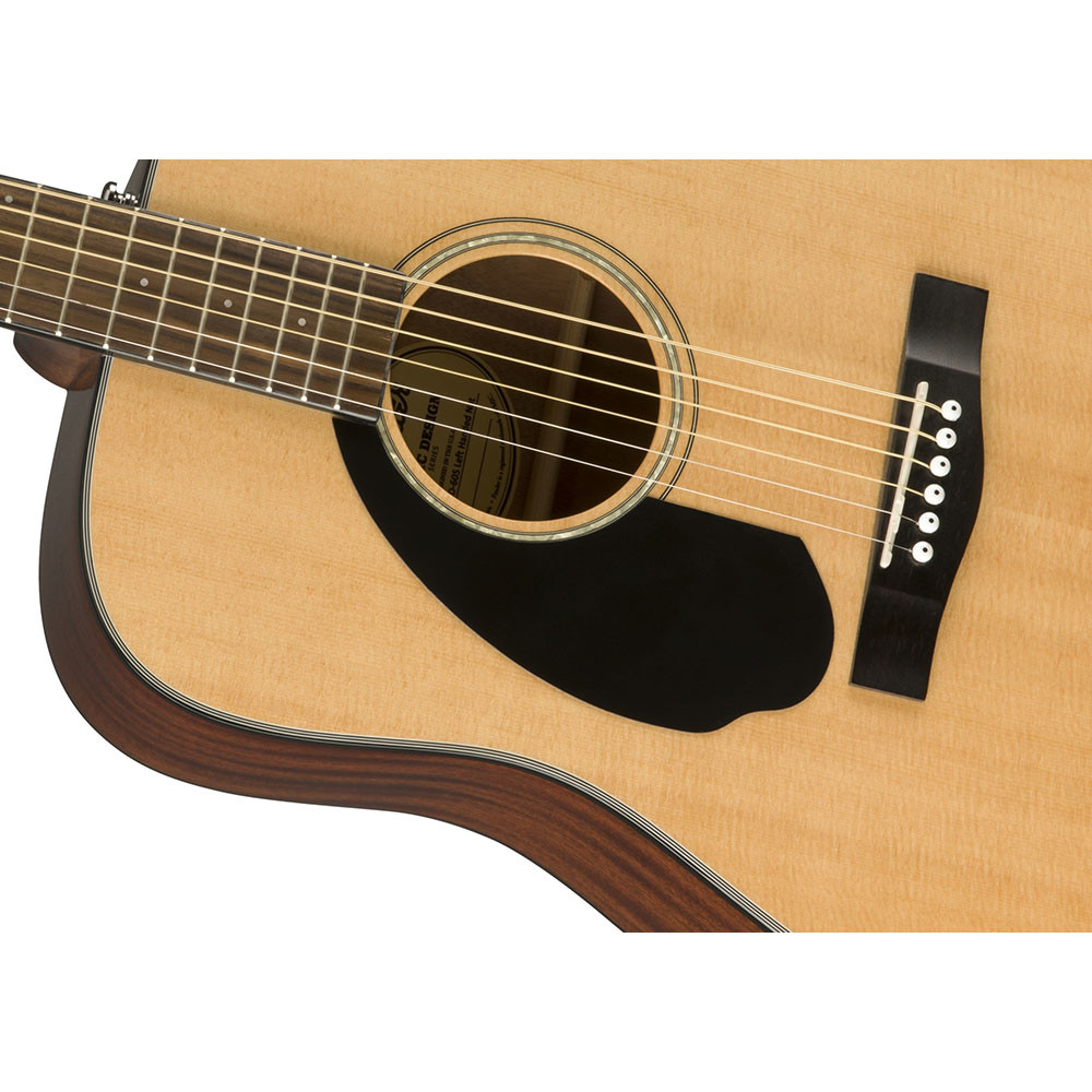 Fender 0970115021 Dreadnought Solid CD60S Natural Lefty Acoustic Guitar