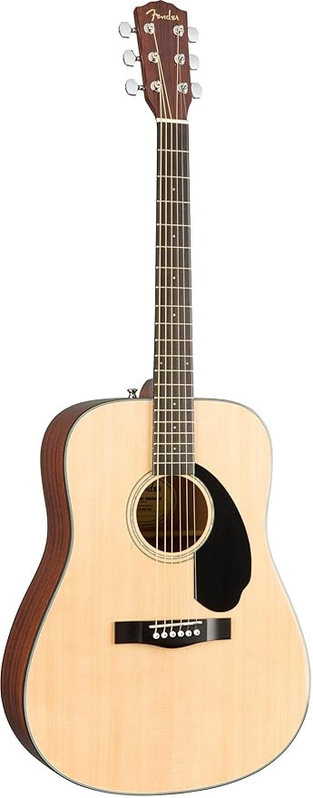 Fender 0970110021 Dreadnought Solid CD60S Natural Acoustic Guitar