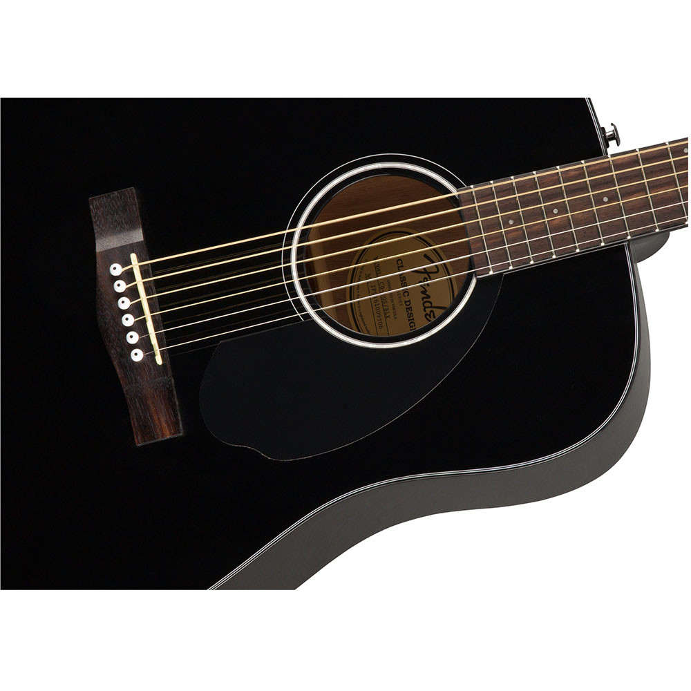 Fender 0970110006 Dreadnought Solid CD60S Black Acoustic Guitar