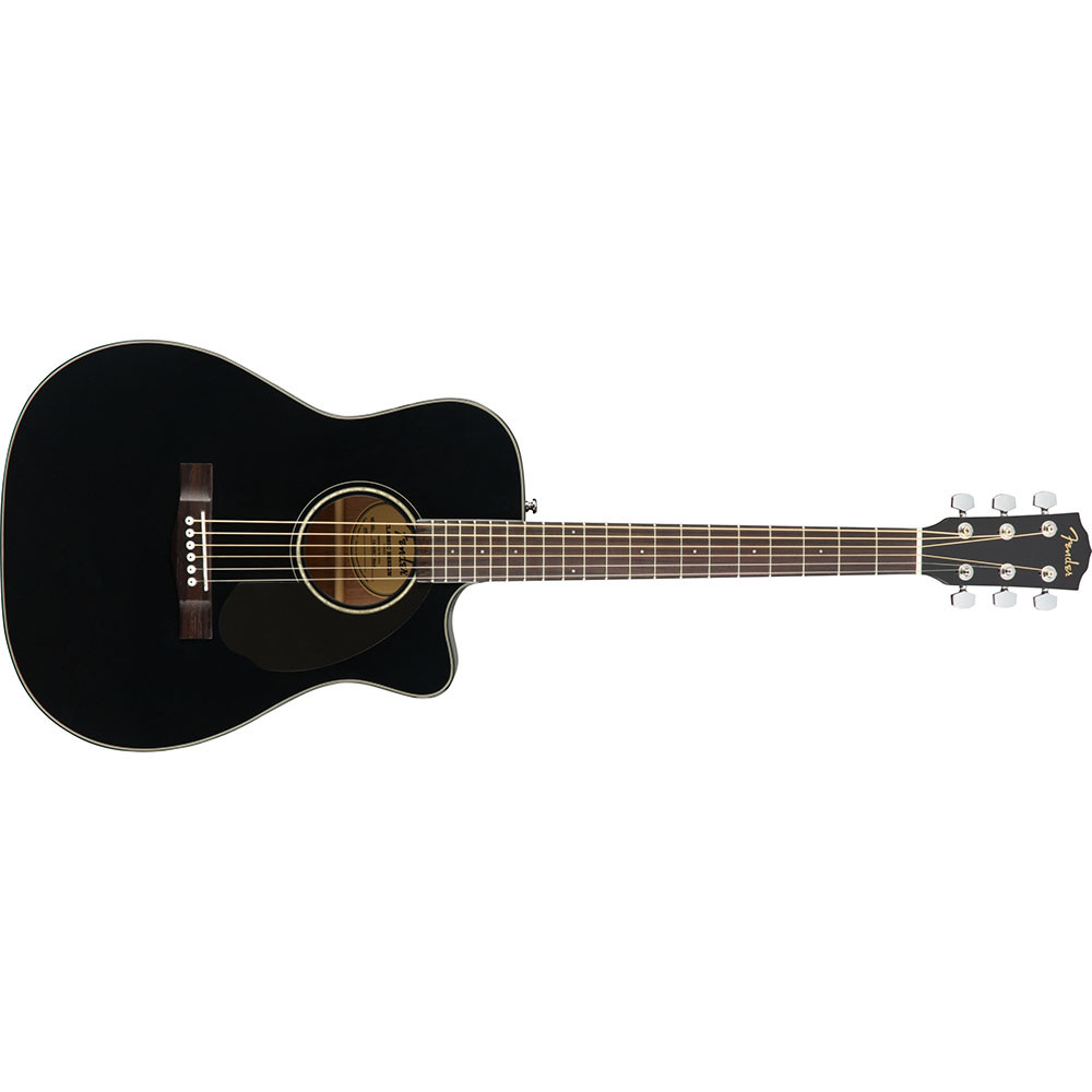 Fender 0970153006 Concert Cutaway Electronics CC60SCE Black Acoustic Guitar