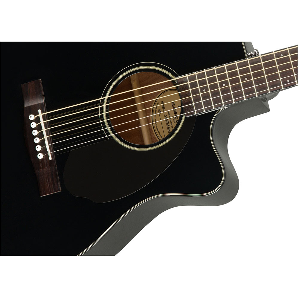 Fender 0970153006 Concert Cutaway Electronics CC60SCE Black Acoustic Guitar