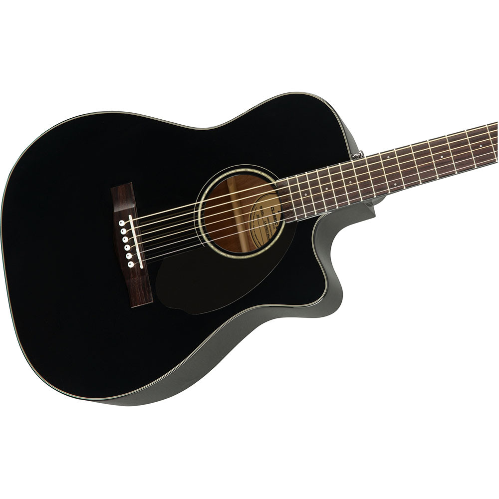 Fender 0970153006 Concert Cutaway Electronics CC60SCE Black Acoustic Guitar