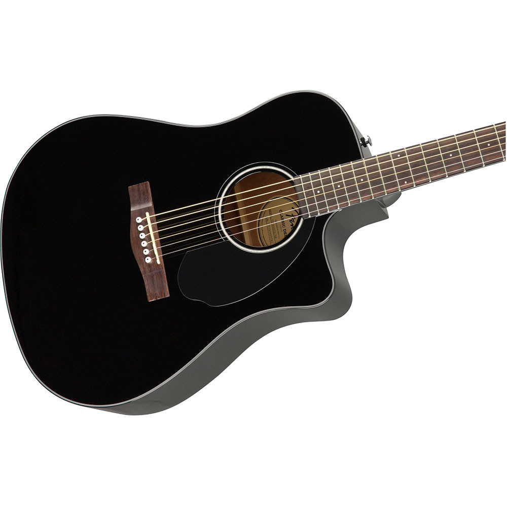Fender 0970113006 with Cutaway Electronics CD60SCE Black Acoustic Guitar