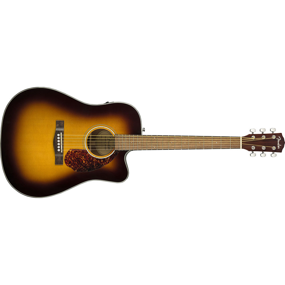 Fender 0970213332 with Cutaway Electronics & Case CD-140SCE Sunburst Acoustic Guitar
